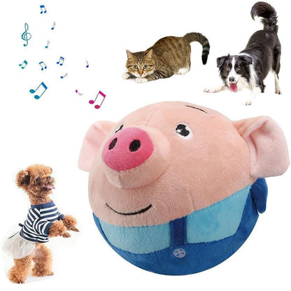 Interactive Plush Dog Toy with Auto-Bounce and Squeak – Engaging Pet Entertainment 0