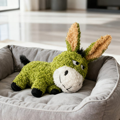 Interactive plush pet toy featuring a squeaky chew design, designed for durability and easy washing, perfect for both dogs and cats. 3