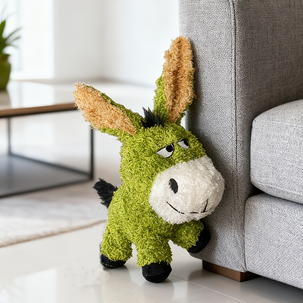 Interactive plush pet toy featuring a squeaky chew design, designed for durability and easy washing, perfect for both dogs and cats. 7