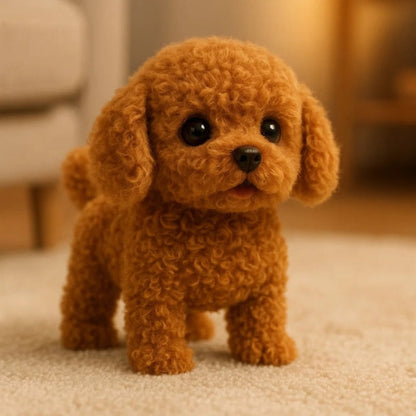 Interactive plush puppy toy featuring gentle movement and sound, designed for imaginative play as a soft companion for children. 4