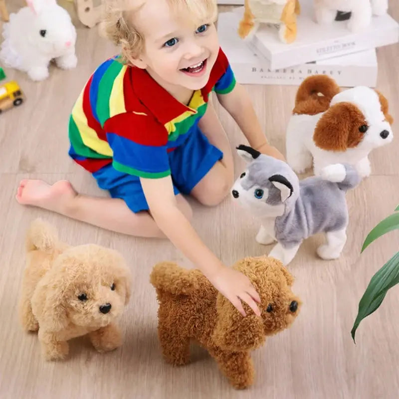Interactive Plush Puppy Toy with Walking and Barking Features – Montessori Educational Toy for Toddlers, Safe ABS Plastic 0