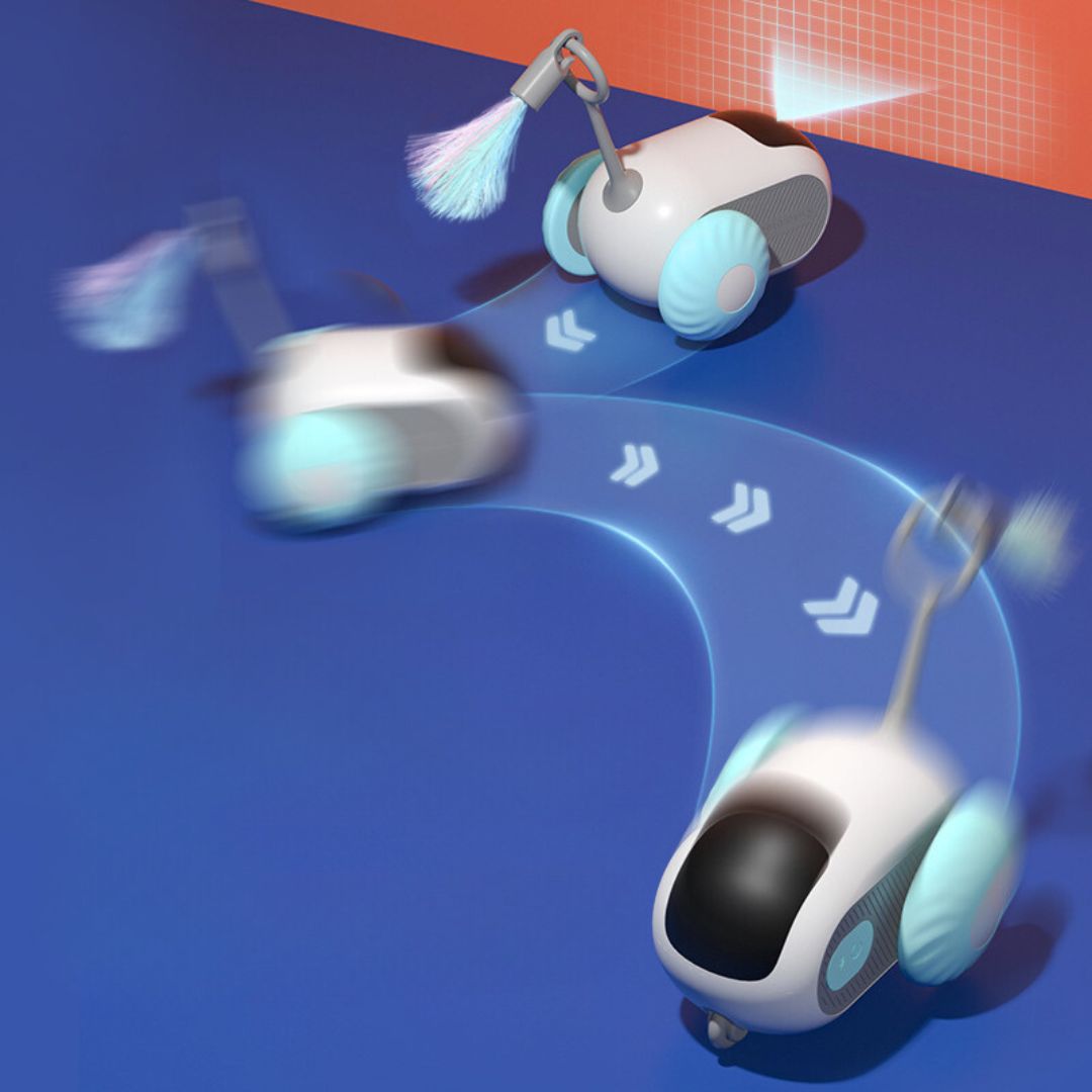 Interactive Remote-Controlled Cat Toy with Feather and Worm Attachments – Engaging Play for Cats 3