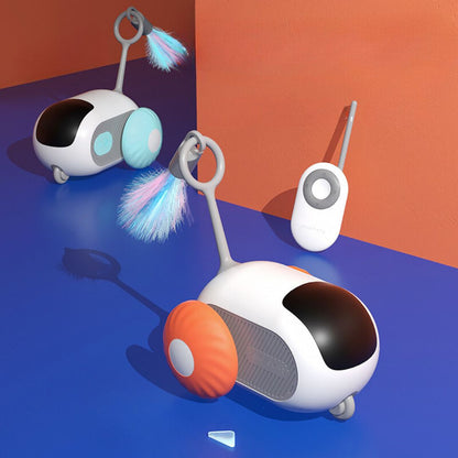 Interactive Remote-Controlled Cat Toy with Feather and Worm Attachments – Engaging Play for Cats 4