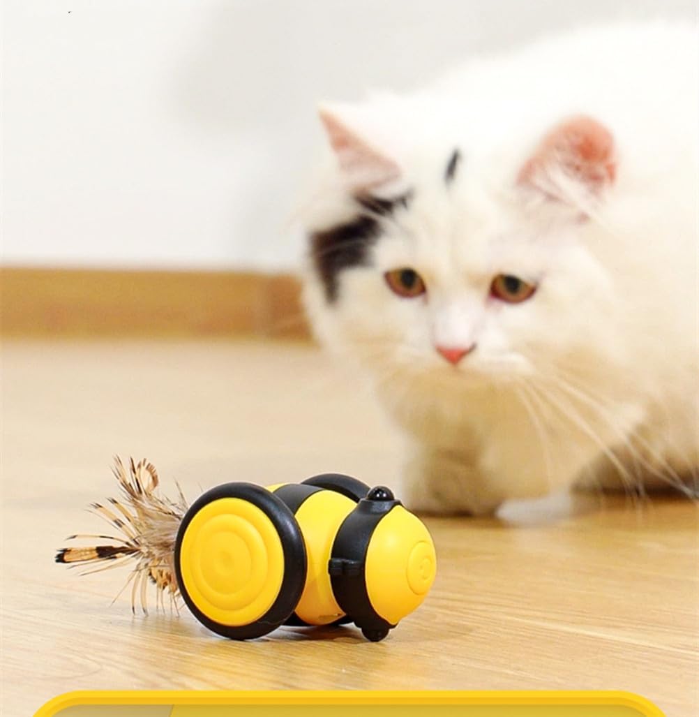 Interactive Remote-Controlled Cat Toy with LED Light and Feather Attachment 0