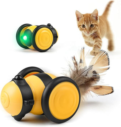 Interactive Remote-Controlled Cat Toy with LED Light and Feather Attachment 1