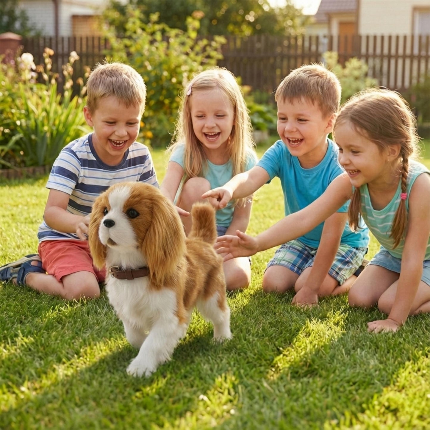 Interactive Robot Dog Toy – Realistic Walking, Barking, and Tail Wagging Cavalier King Charles Spaniel for Kids Age 3+ 5