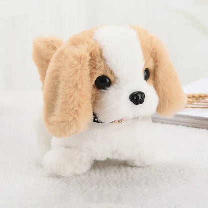 Interactive robot dog toy with lifelike AI features, designed as a plush pet companion for kids, available in various vibrant colors. 4