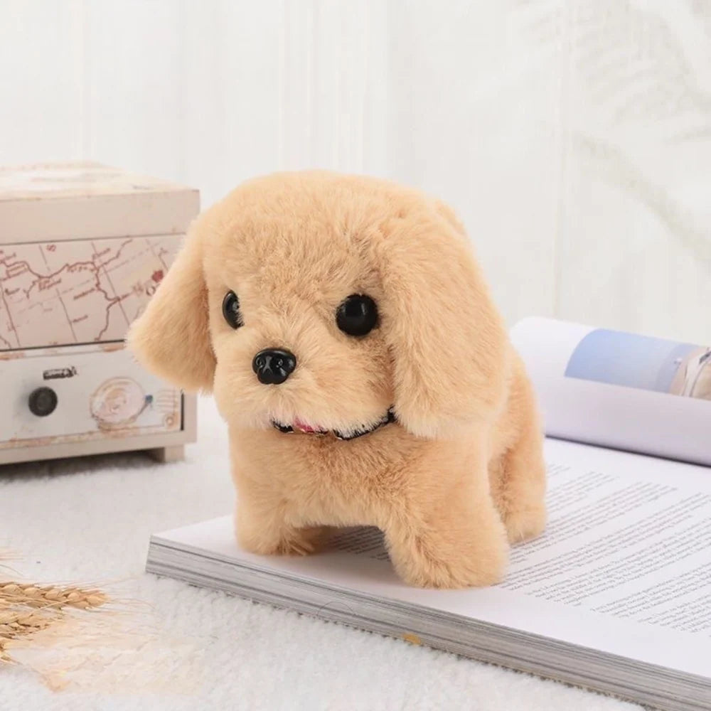 Interactive robot dog toy featuring realistic walking and barking functions, designed as a soft plush puppy for kids, perfect for imaginative play and companionship. 2