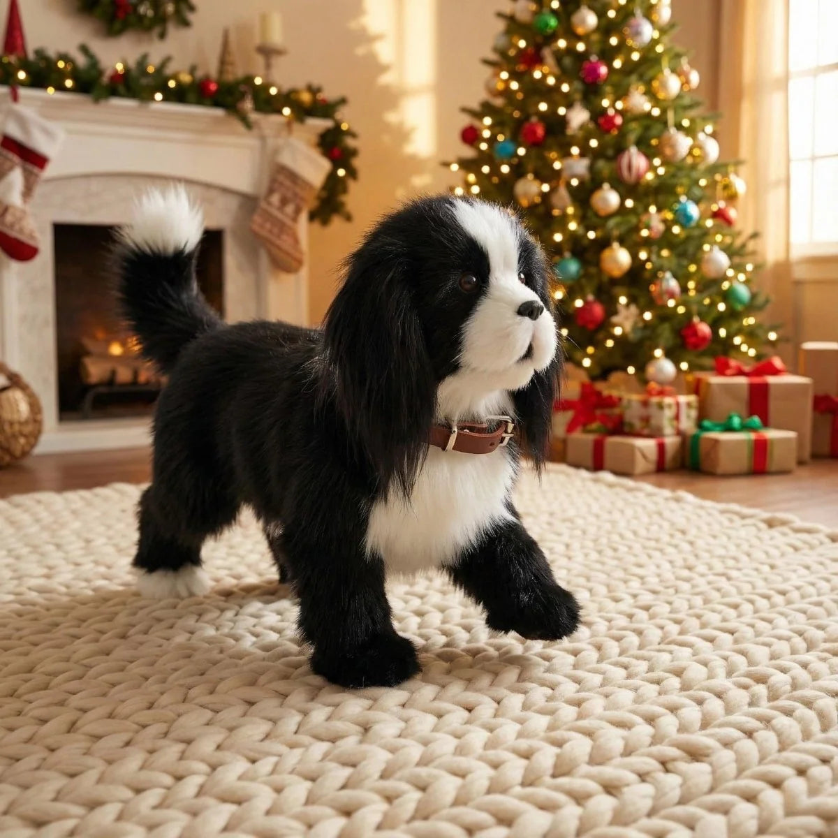 Interactive robot puppy toy featuring lifelike movements and touch response, available in 10 realistic breeds for engaging play. 2