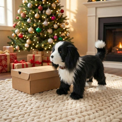 Interactive robot puppy toy featuring lifelike movements and touch response, available in 10 realistic breeds for engaging play. 6