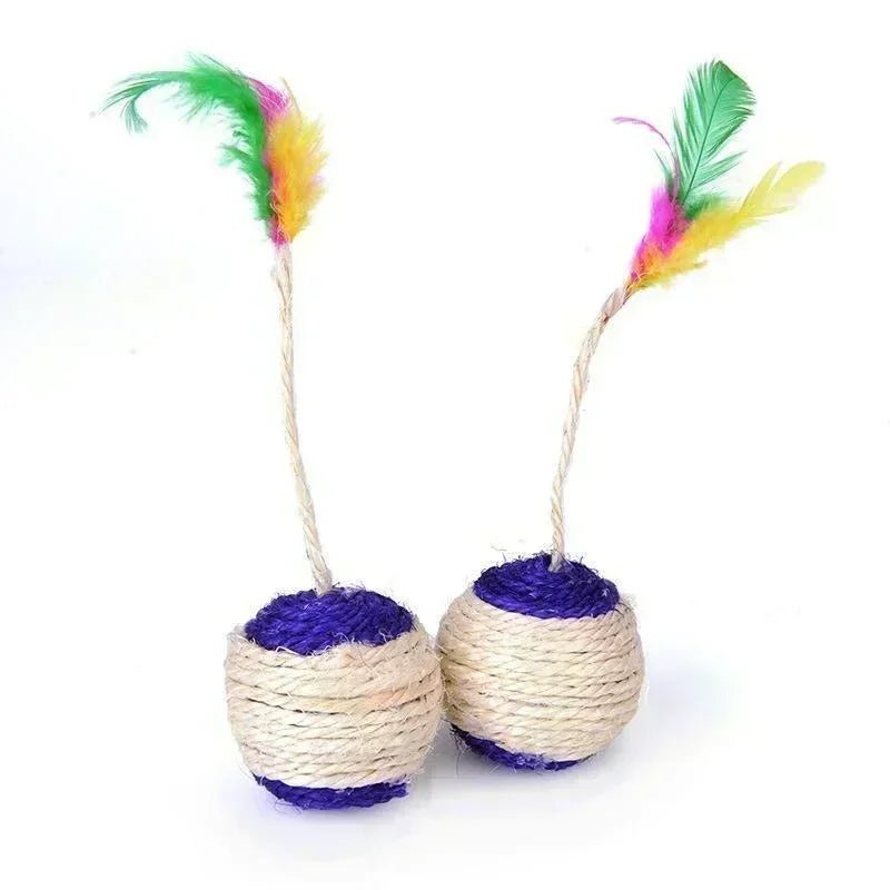 Interactive Sisal Scratching Ball Cat Toy – Durable and Engaging 4
