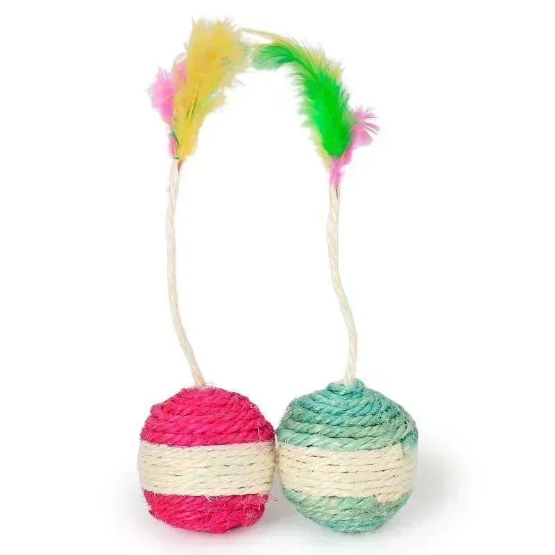 Interactive Sisal Scratching Ball Cat Toy – Durable and Engaging 5