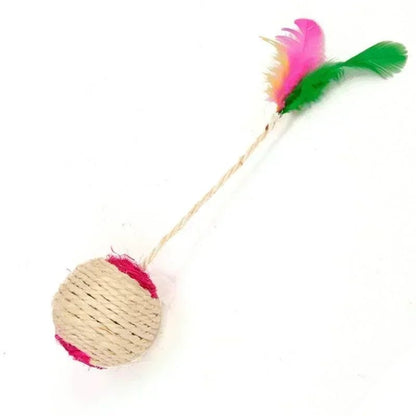 Interactive Sisal Scratching Ball Cat Toy – Durable and Engaging 6