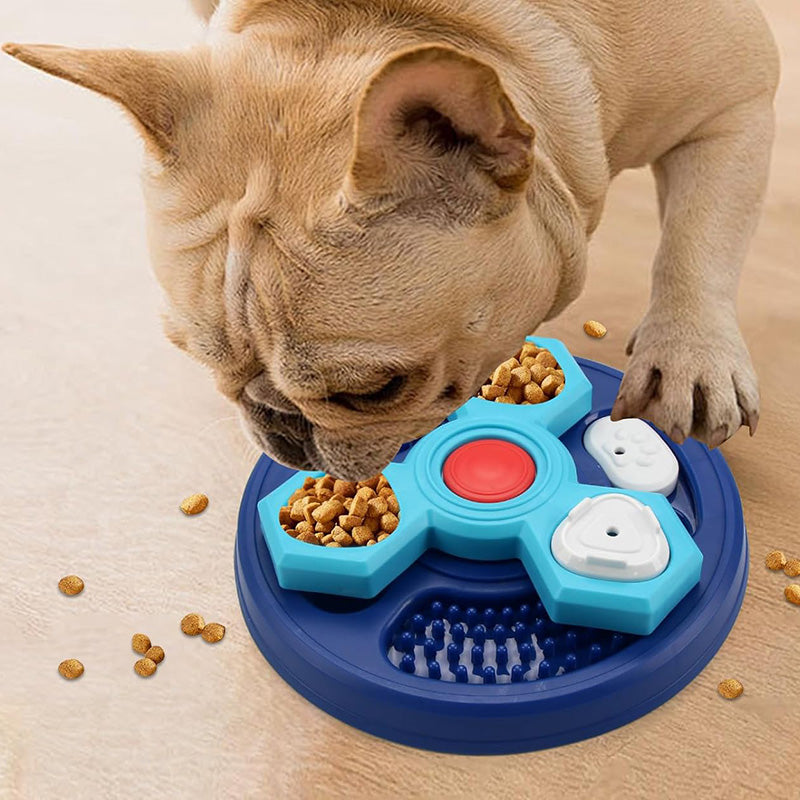 Interactive Slow Feeder Dog Bowl – Blue Plastic Dog Feeder for Healthy Eating and Digestion 0
