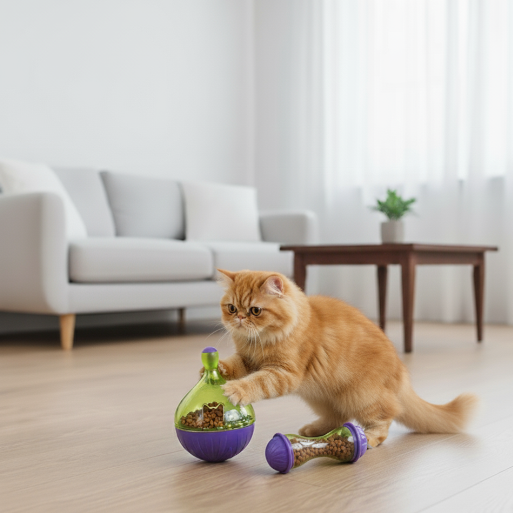 Interactive Slow Feeder Dog Bowl and Cat Feeder Toy – Engaging Tumbler Design for Healthy Eating and Play 2