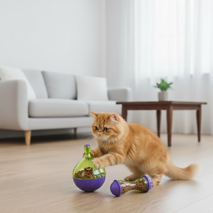 Interactive Slow Feeder Dog Bowl and Cat Feeder Toy – Engaging Tumbler Design for Healthy Eating and Play 2