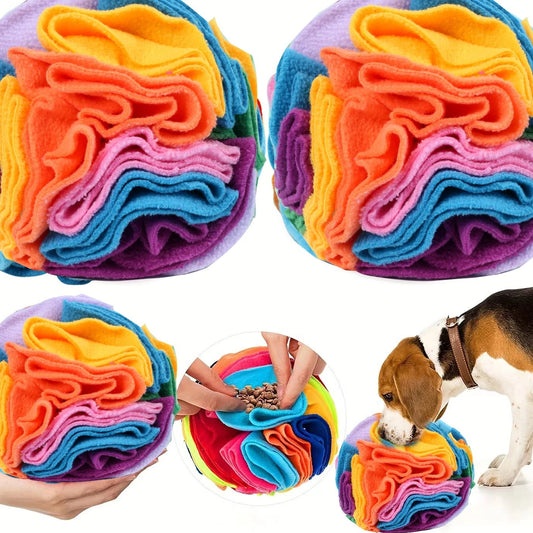 Interactive Snuffle Ball Dog Puzzle Toy for Mental Stimulation and Slow Eating – Soft and Durable for Medium to Large Dogs 0