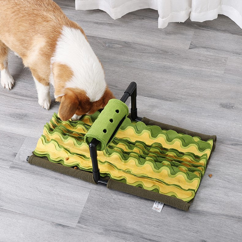 Interactive Snuffle Mat for Dogs – Green 58x33 cm, Slow Feeding Design for Mental Stimulation and Easy Cleaning 0