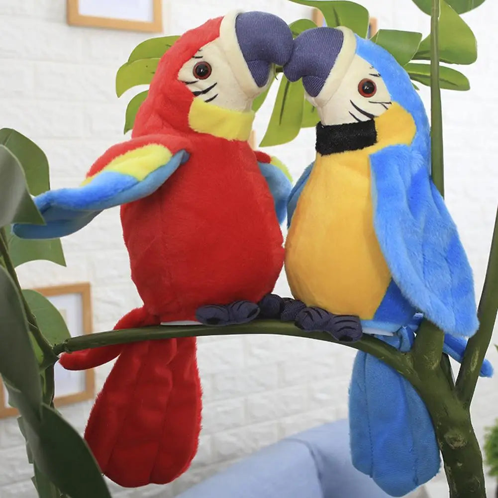 Interactive Talking Macaw Plush Toy with Recording Function – Educational Bird Toy for Kids, 22cm Soft Cotton 1