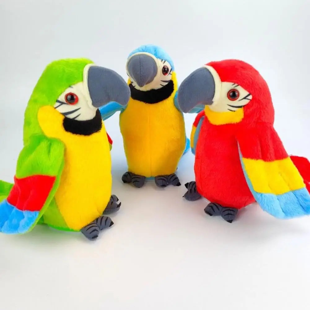 Interactive Talking Macaw Plush Toy with Recording Function – Educational Bird Toy for Kids, 22cm Soft Cotton 2