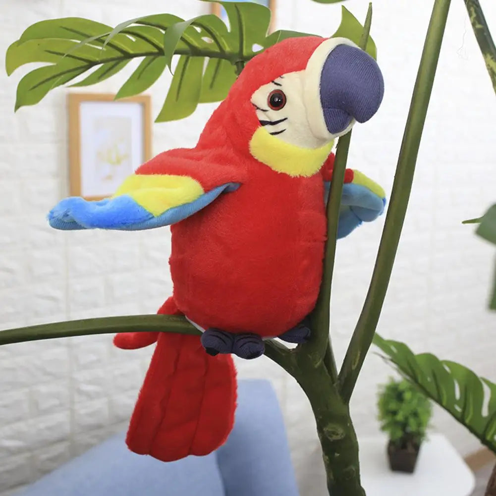 Interactive Talking Macaw Plush Toy with Recording Function – Educational Bird Toy for Kids, 22cm Soft Cotton 3