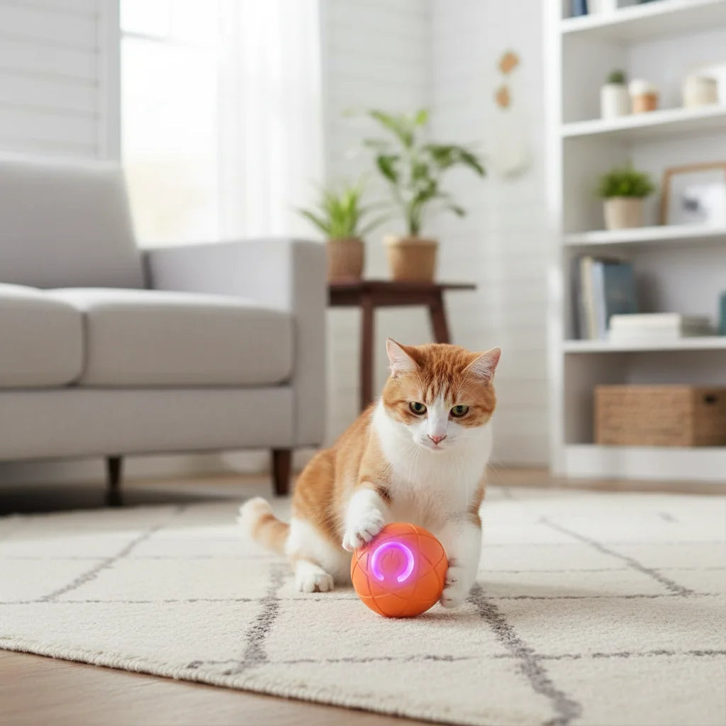 Interactive Vibrating Dog Toy with LED Lights and Smart Touch Activation - Durable, Rechargeable, Compact Design 4