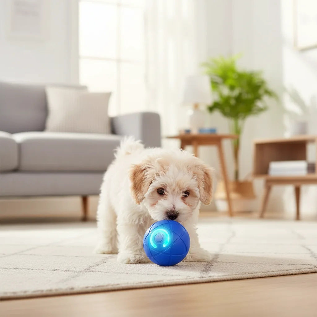 Interactive Vibrating Dog Toy with LED Lights and Smart Touch Activation - Durable, Rechargeable, Compact Design 6