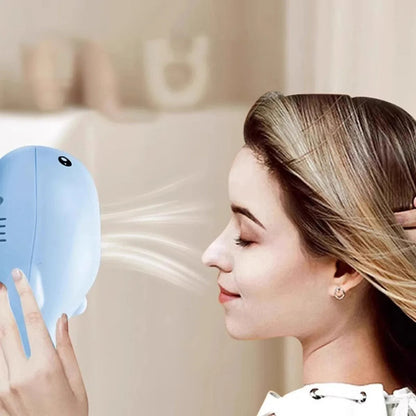 Interactive Whale-Shaped Electric Gliding Ball Toy for Cats – USB Rechargeable with Fan Function 3