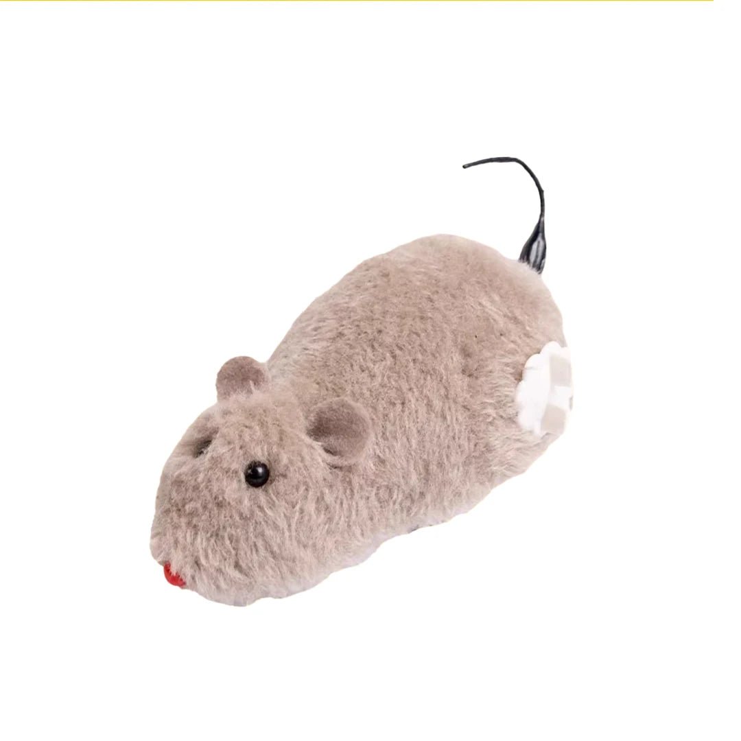 Interactive Wind-Up Mouse Cat Toy – Safe Plush and Plastic Design for Indoor and Outdoor Play 1