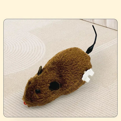 Interactive Wind-Up Mouse Cat Toy – Safe Plush and Plastic Design for Indoor and Outdoor Play 9