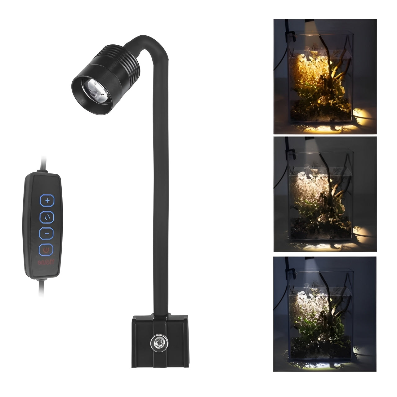 LED Aquarium Light with Adjustable Brightness and 360° Rotation – Fish Tank Light with Triple Color Control 3