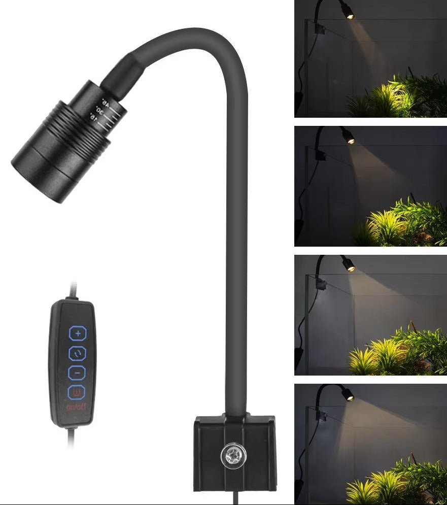 LED Aquarium Light with Adjustable Brightness and 360° Rotation – Fish Tank Light with Triple Color Control 4