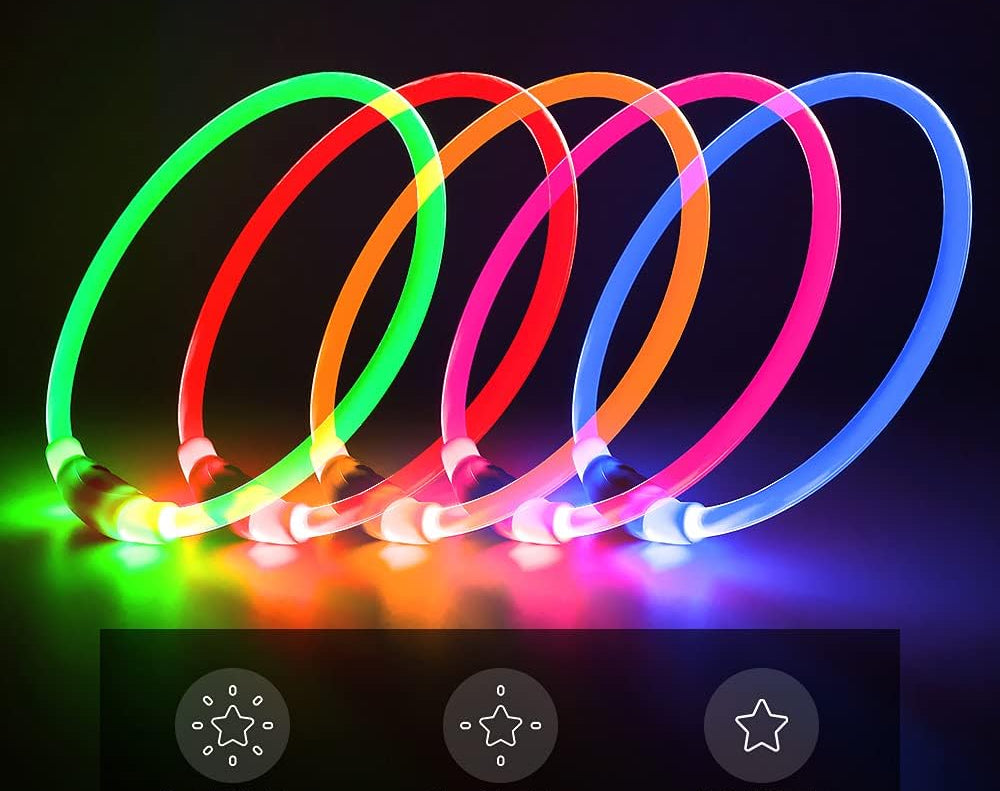 LED Dog Collar – Adjustable 360-Degree Glow Safety Collar with USB Rechargeable Light for Night Walks 2