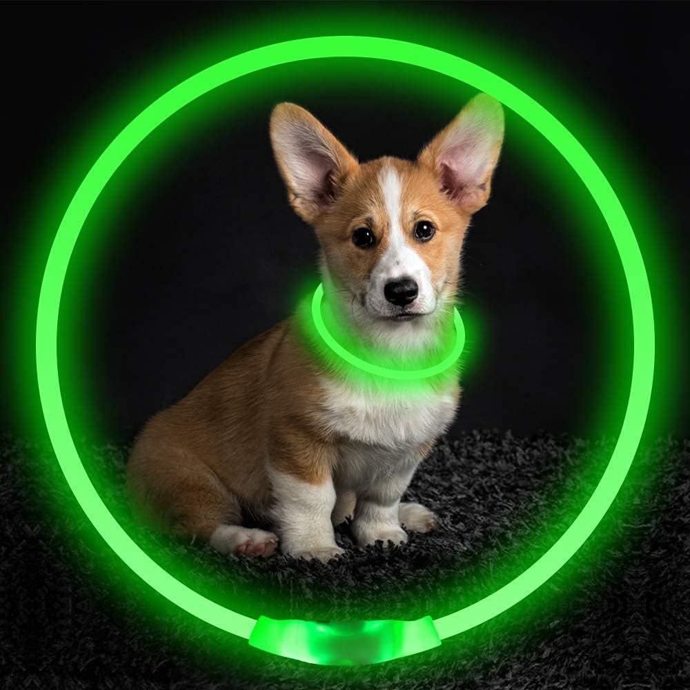 LED Dog Collar – Adjustable 360-Degree Glow Safety Collar with USB Rechargeable Light for Night Walks 3
