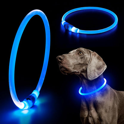 LED Dog Collar – Adjustable 360-Degree Glow Safety Collar with USB Rechargeable Light for Night Walks 9
