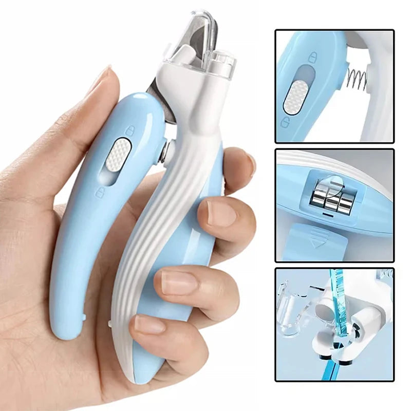 LED Pet Nail Clippers for Dogs and Cats – Safe Stainless Steel Trimmer with Ergonomic Grip 3