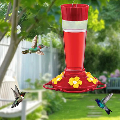 Large Capacity Red Hummingbird Feeder with Ant Moat – 15 oz Leak-Proof Design for Outdoor Use 0