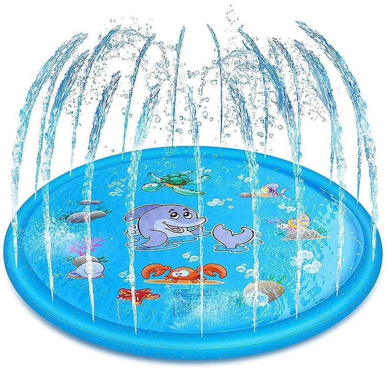 Large Inflatable Dog Splash Pad for Pets – Eco-Friendly Water Fountain Mat 0