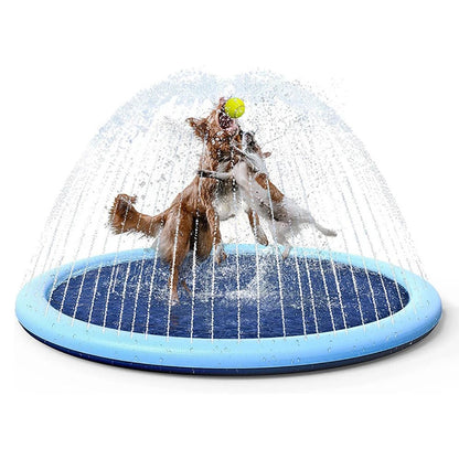 Large Inflatable Dog Splash Pad for Pets – Eco-Friendly Water Fountain Mat 1