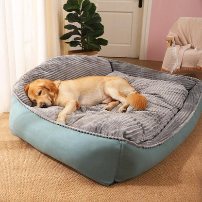 Large Thickened Warm Dog Bed – Soft Hypoallergenic Fabric with Anti-Slip Base for Ultimate Comfort, Machine Washable 0