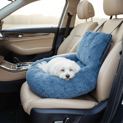 Large Washable Dog Car Bed with Elevated Design and Non-Slip Bottom – Comfortable Travel Seat for Dogs 3