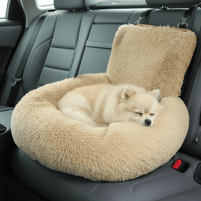 Large Washable Dog Car Bed with Elevated Design and Non-Slip Bottom – Comfortable Travel Seat for Dogs 5