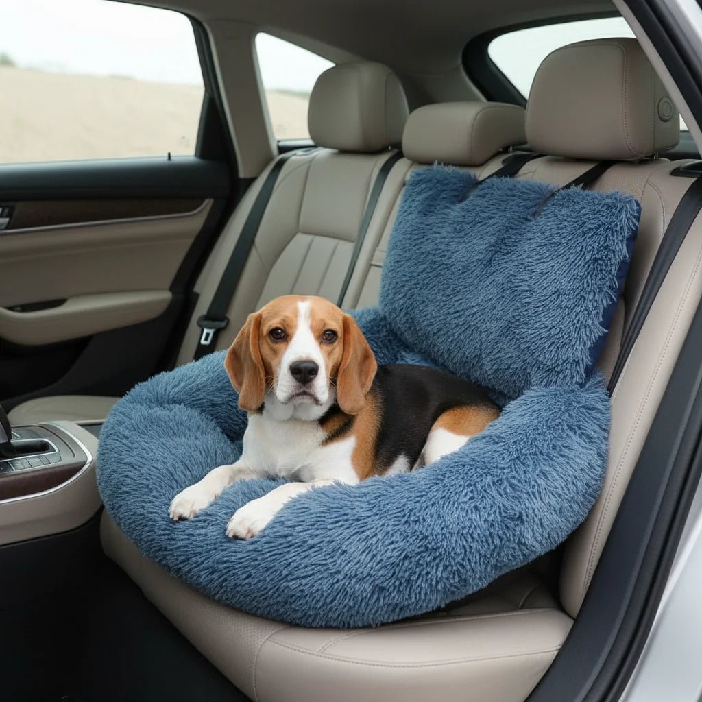 Large Washable Dog Car Bed with Elevated Design and Non-Slip Bottom – Comfortable Travel Seat for Dogs 6