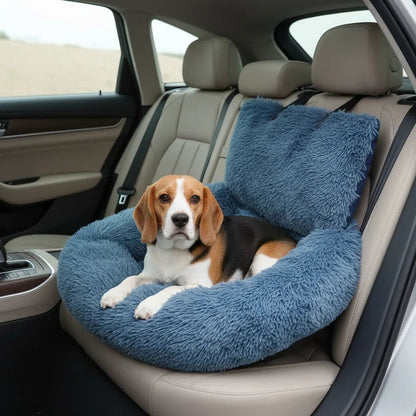 Large Washable Dog Car Bed with Elevated Design and Non-Slip Bottom – Comfortable Travel Seat for Dogs 6