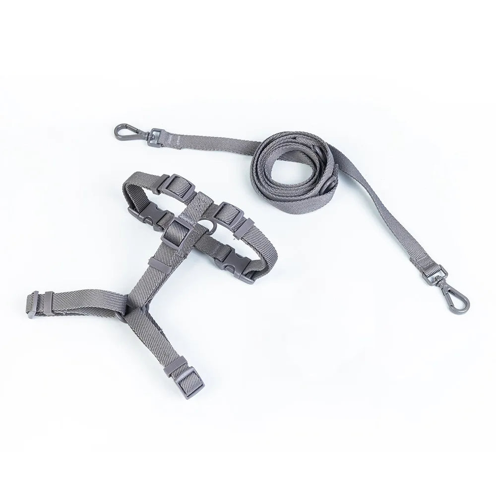 Lightweight Dog Harness and Dual-Head Leash Set for Small to Medium Dogs – Stylish Pastel Colors 0