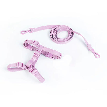Lightweight Dog Harness and Dual-Head Leash Set for Small to Medium Dogs – Stylish Pastel Colors 5