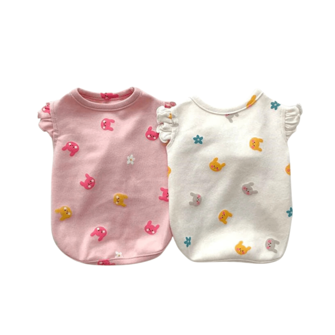 Lightweight Sleeveless Vest for Pets – Cozy Velvet with Adorable Rabbit Pattern 1