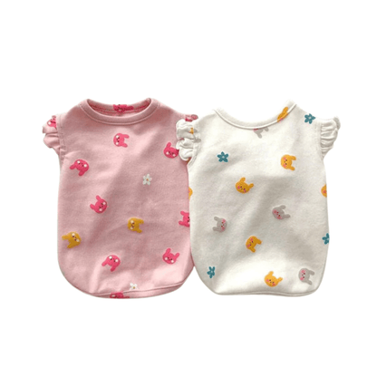 Lightweight Sleeveless Vest for Pets – Cozy Velvet with Adorable Rabbit Pattern 1