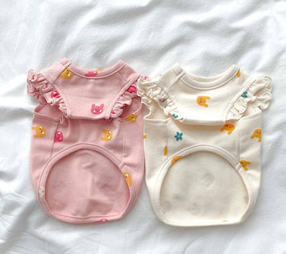 Lightweight Sleeveless Vest for Pets – Cozy Velvet with Adorable Rabbit Pattern 6