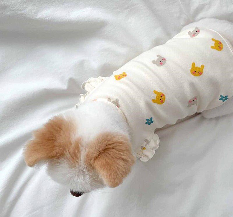 Lightweight Sleeveless Vest for Pets – Cozy Velvet with Adorable Rabbit Pattern 8